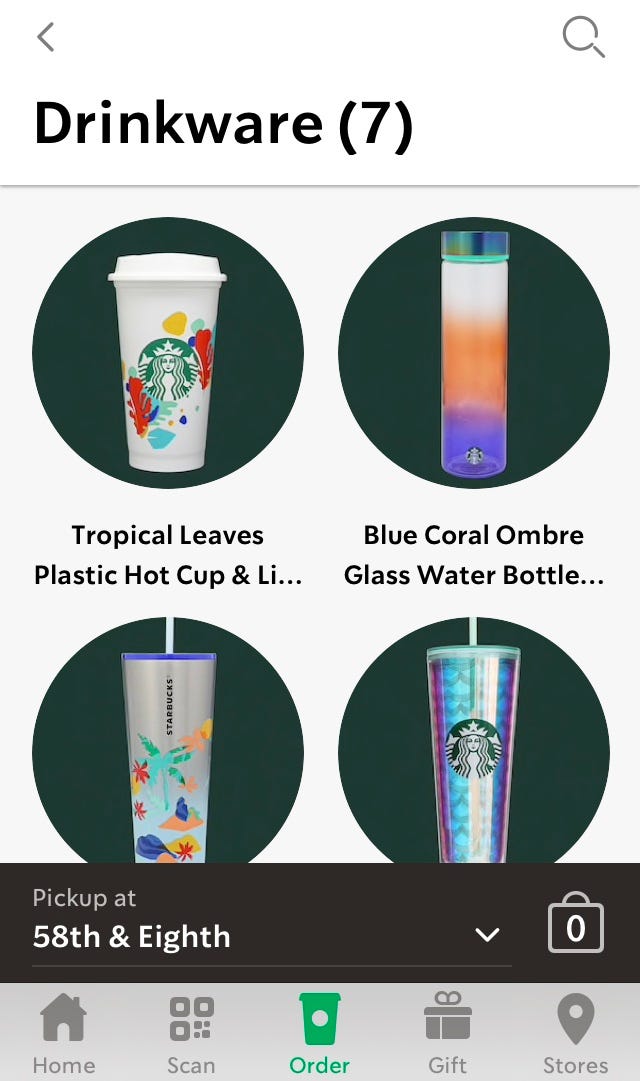 Starbucks Adds Drinkware To Its Mobile Order Options