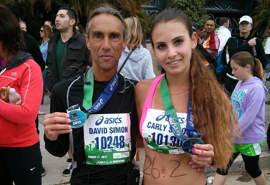 david simon and daughter after marathon