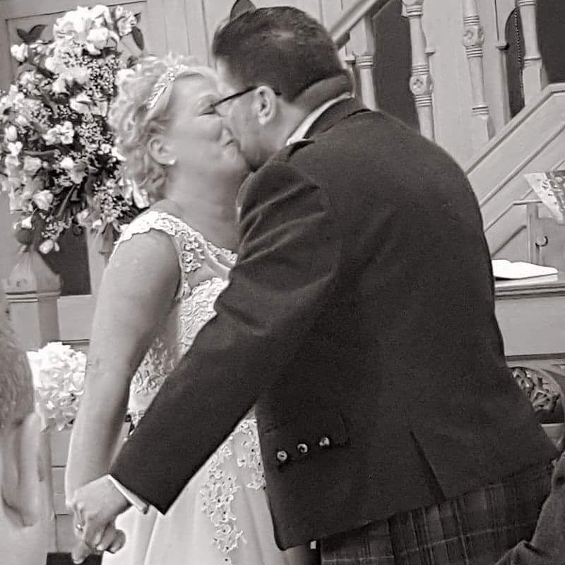 Linda and Robert tied the knot, despite her diagnosis.