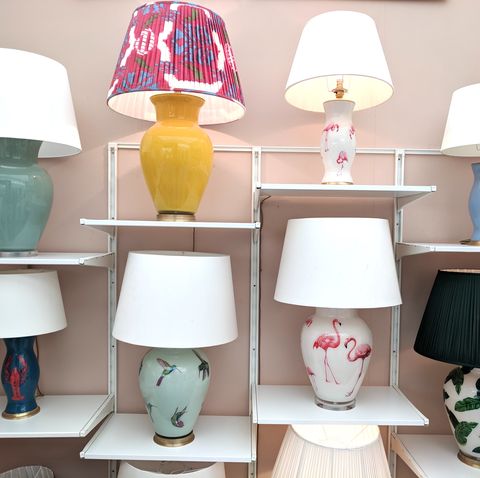 Lampshade, Lighting accessory, Lamp, Lighting, Light fixture, Furniture, Table, Home accessories, Room, Shelf, 