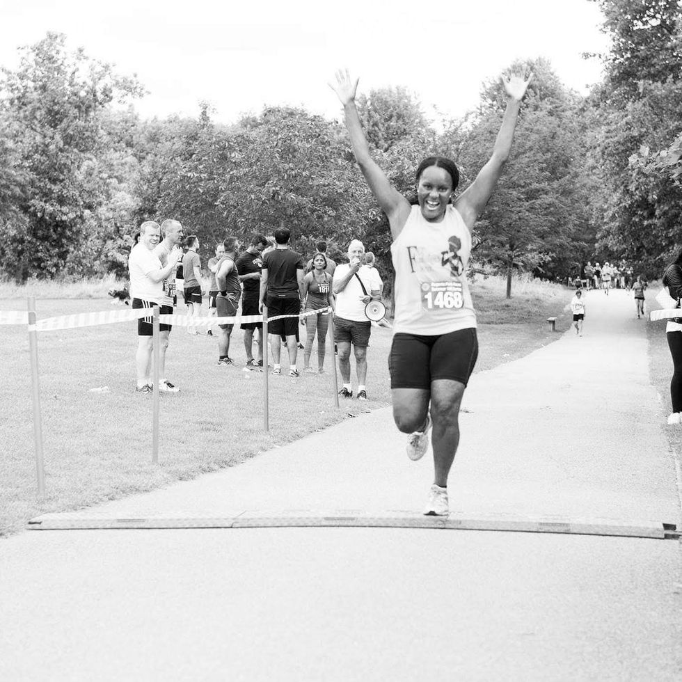 Black woman, running and fitness with run outdoor, athlete with