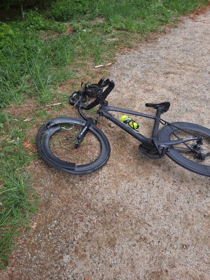 estado en el que quedó la bicicleta de marc fernández