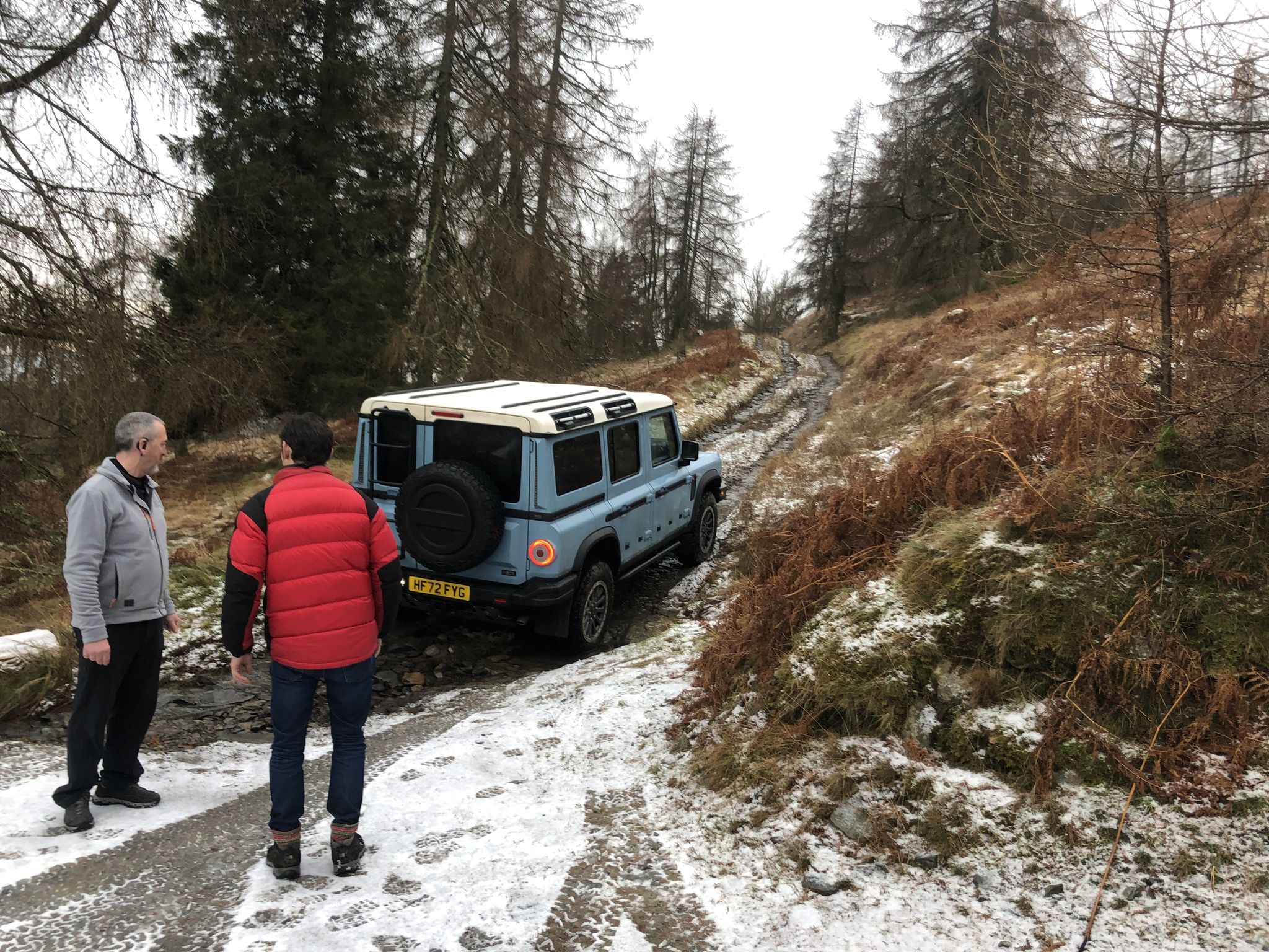 ineos grenadier off road drive in scotland