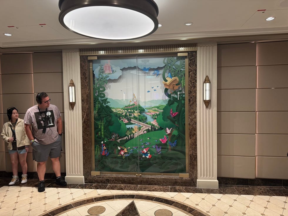 a piece of kinetic artwork onboard disney wish