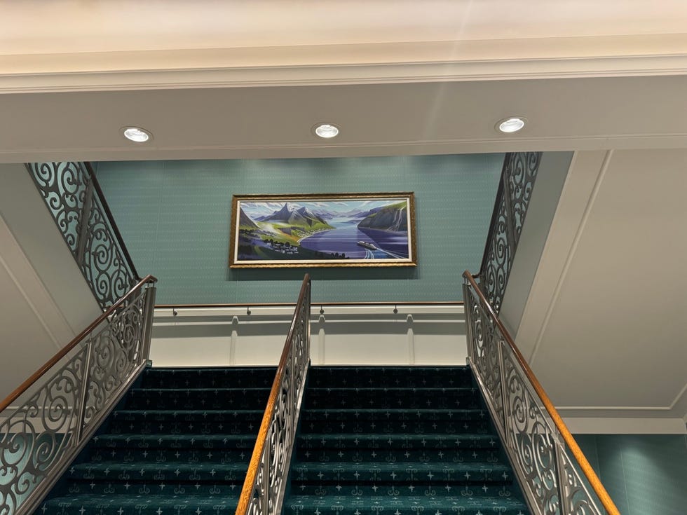 disney wish art in staircase