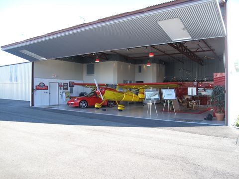 exterior of bangar hangar