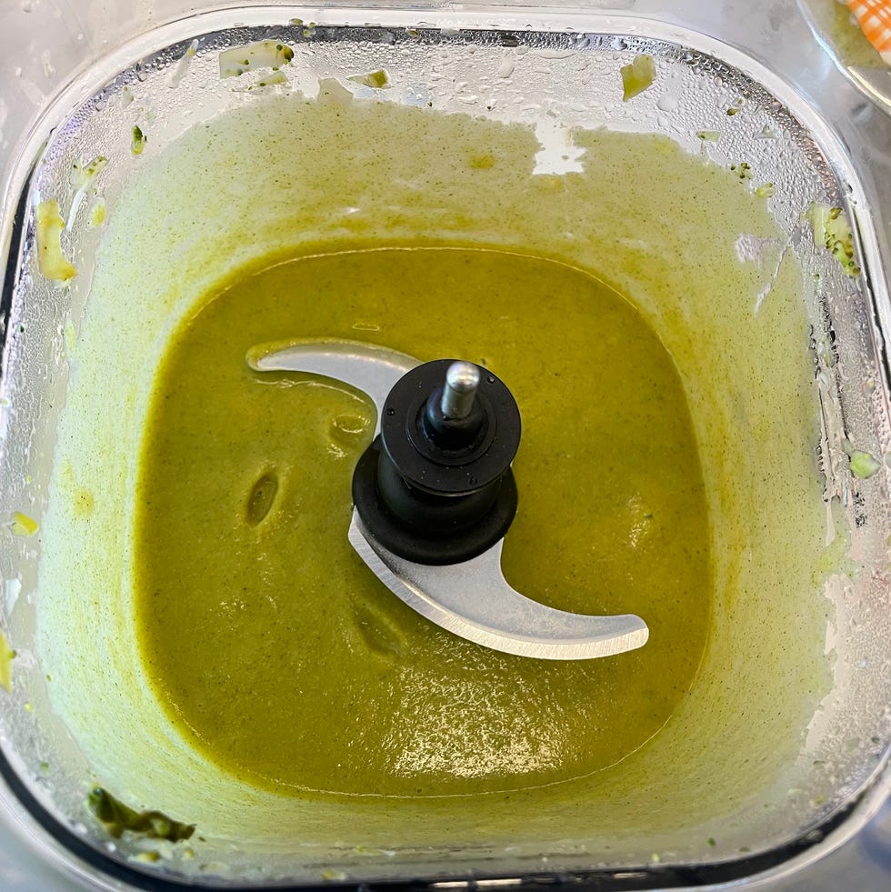 testing broccoli leek soup in blender testing broccoli leek soup in blender