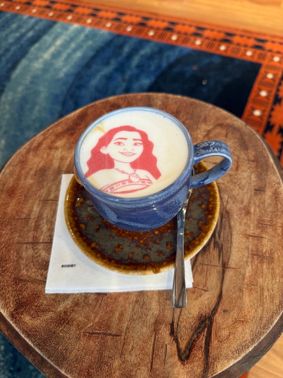 moana latte art on disney wish