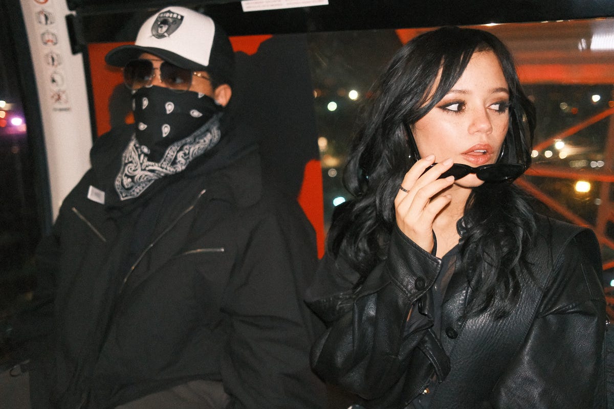 Jenna Ortega Wears Chic All-Black Look on Ferris Wheel Ride With The Weeknd