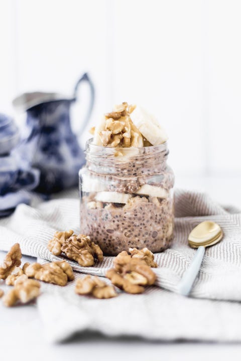 porridge con miel nueces y plátano