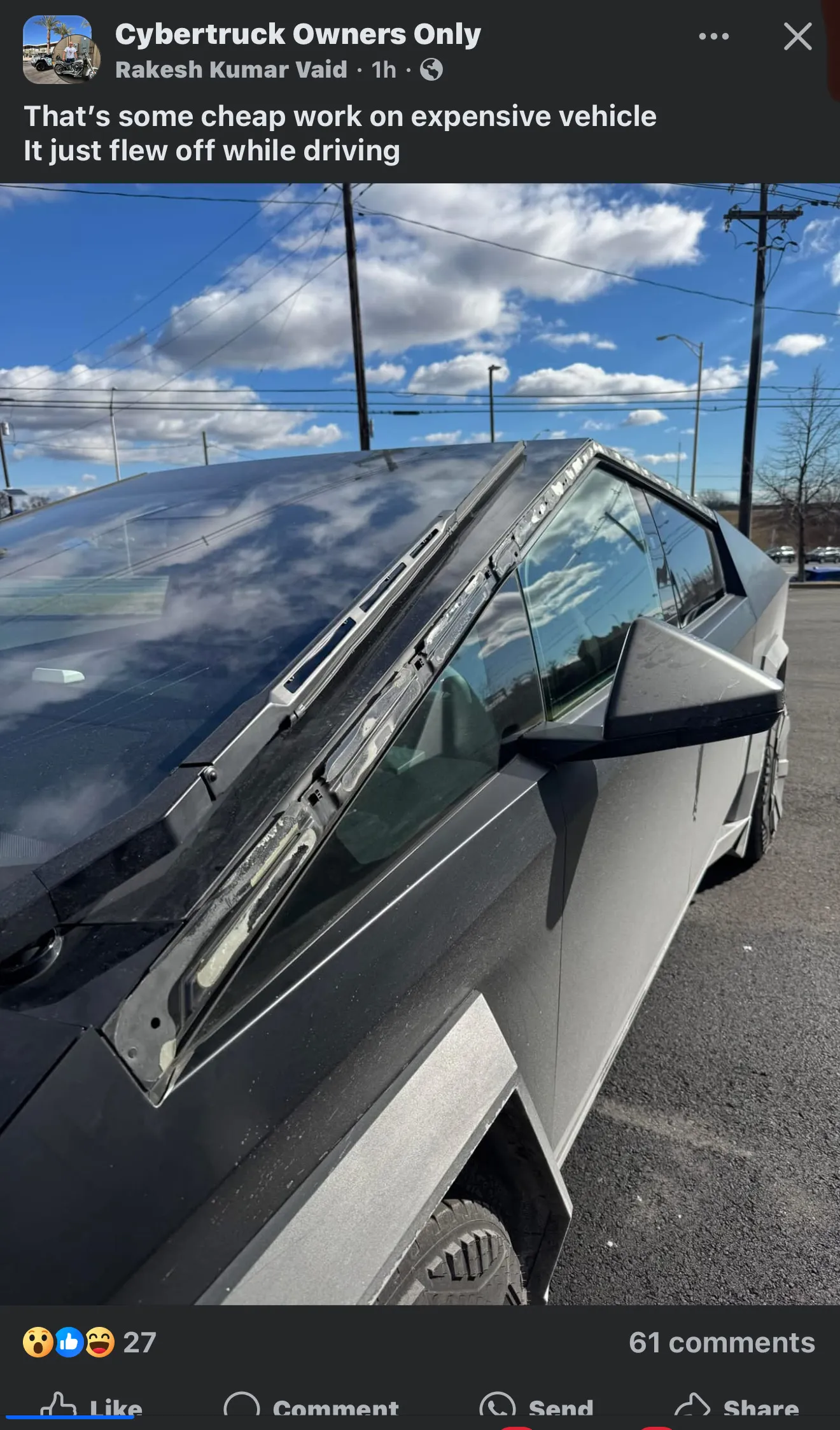 Some Cybertruck Owners Say Their Trucks Are Shedding Body Panels; One Thinks He Knows Why