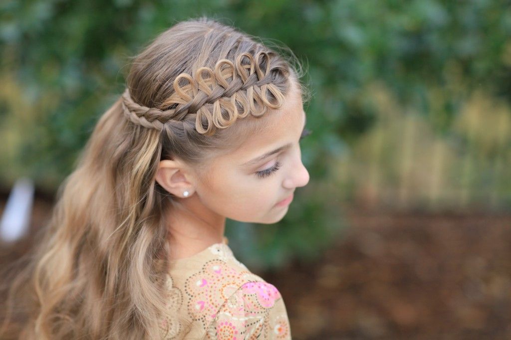 Children Braid Wig Handmade For Princess Front Closure Lace With Beaded |  eBay