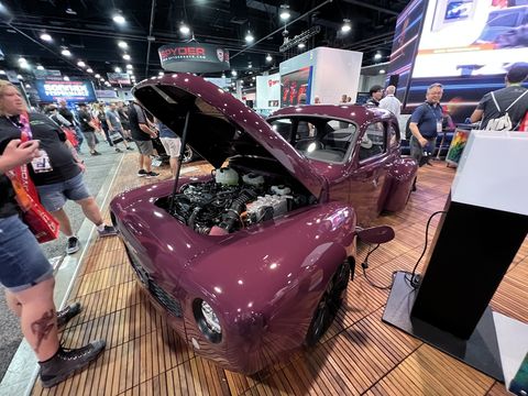 Volvo S60 Recharges a Classic 1961 PV544, Reveals It to Applause at SEMA 2022
