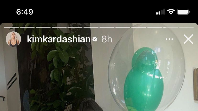 Kim Kardashian and North West Post TikTok from Kourtney's Baby Shower