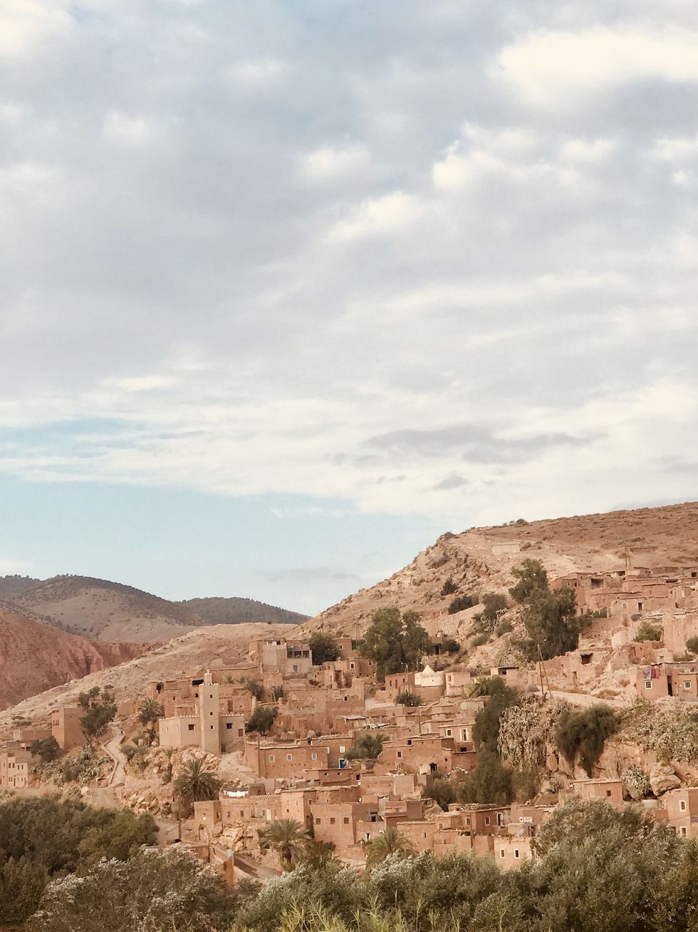 berber village in high atlas mountains of morocco near marrakech