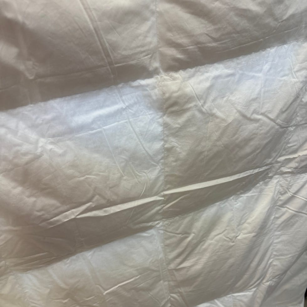best comforters - how good housekeeping institute tests comforters a white down comforter with uneven fill