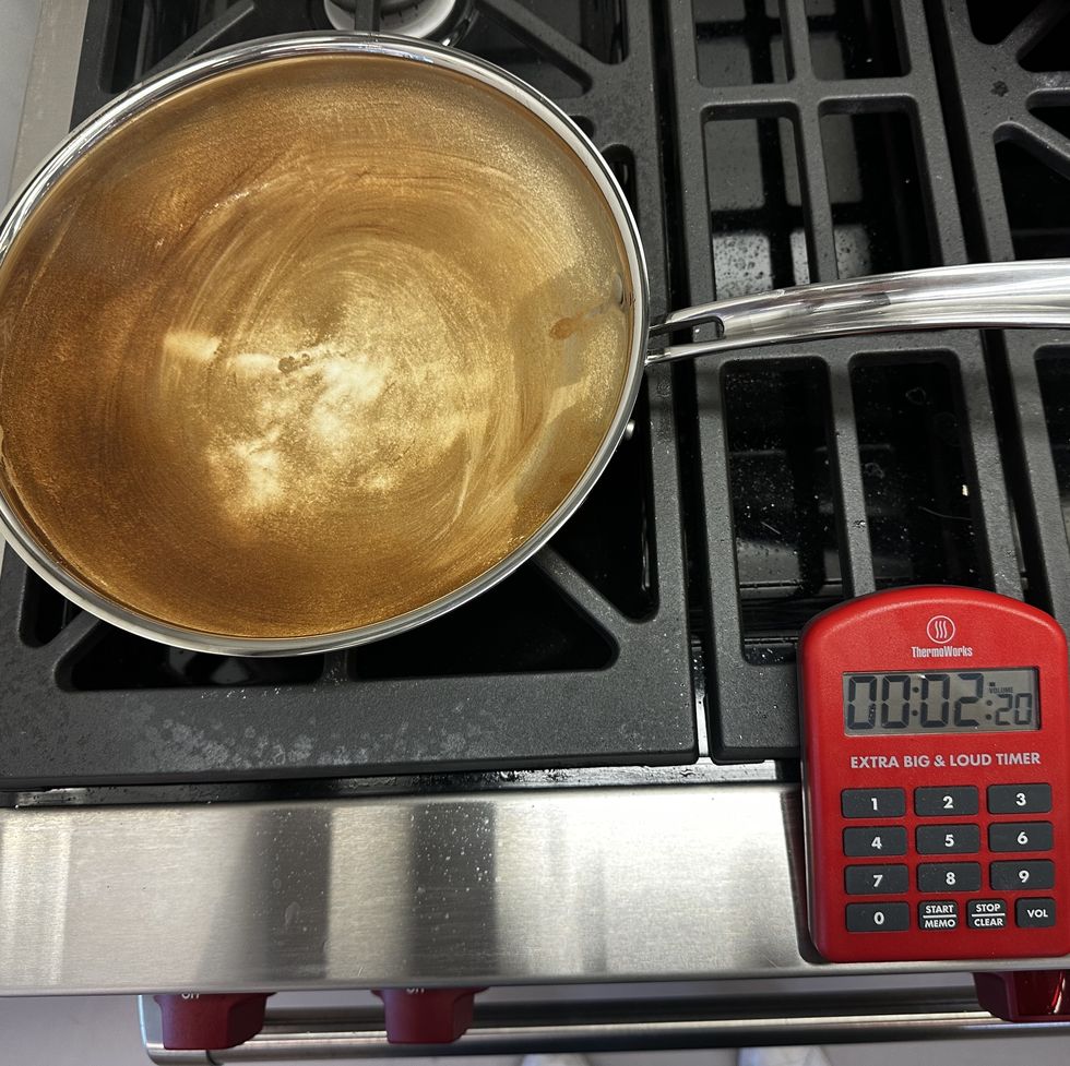 heat distribution pattern in stainless steel pan