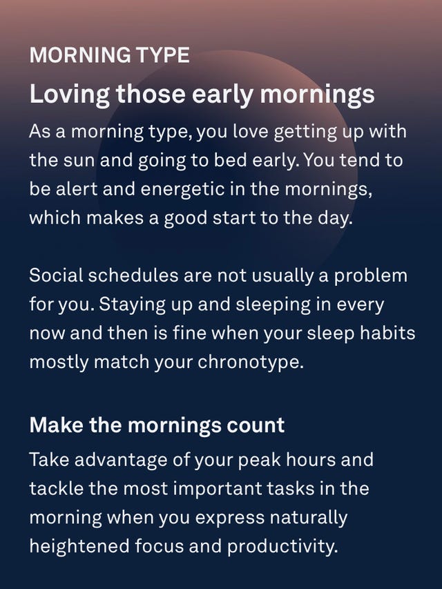 oura ring chronotype