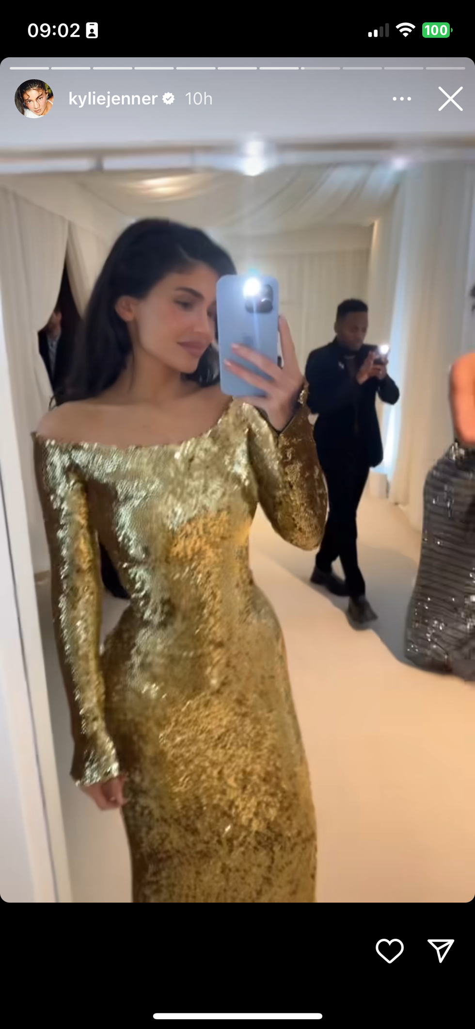 kylie jenner showing her and stormi webster’s dresses