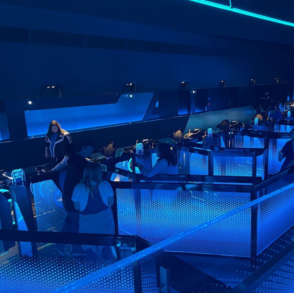tron lightcycle run at walt disney world - boarding area of the ride tron lightcycle run at walt disney world boarding area of the ride