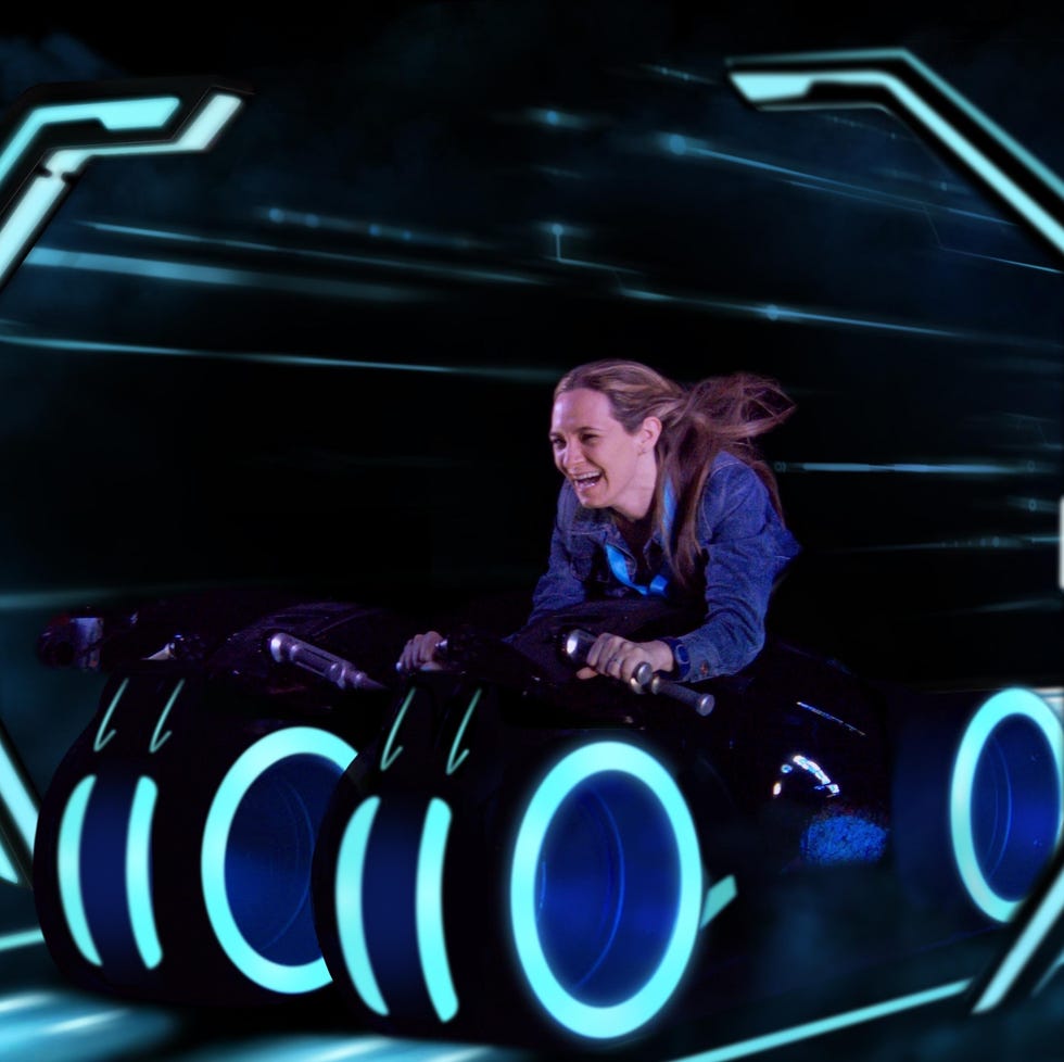 tron lightcycle run at disney world photopass action shot of the ride