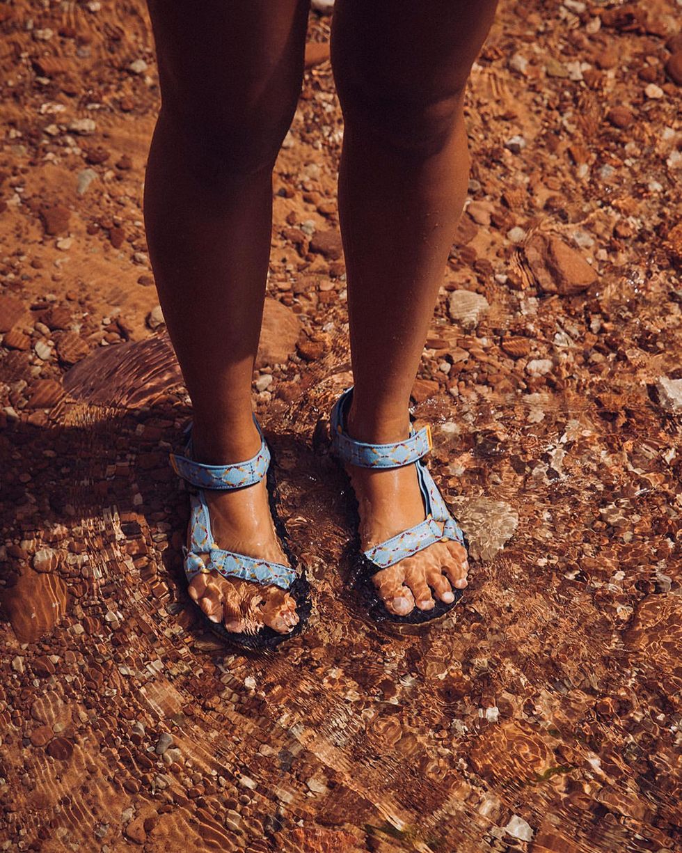 a person wearing sandals