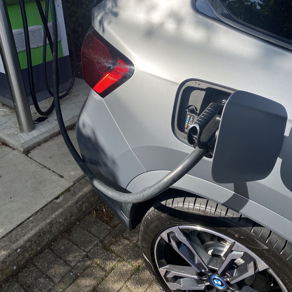 bmw ix electric car being charged up