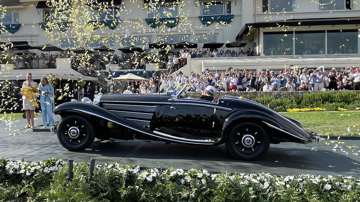 1937 mercedes 540k longtail special roadster wins pebble
