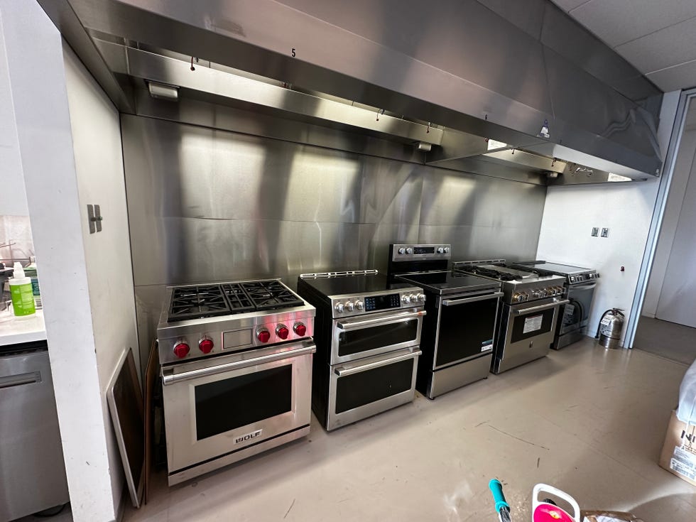 five ranges showcased in kitchen appliances lab