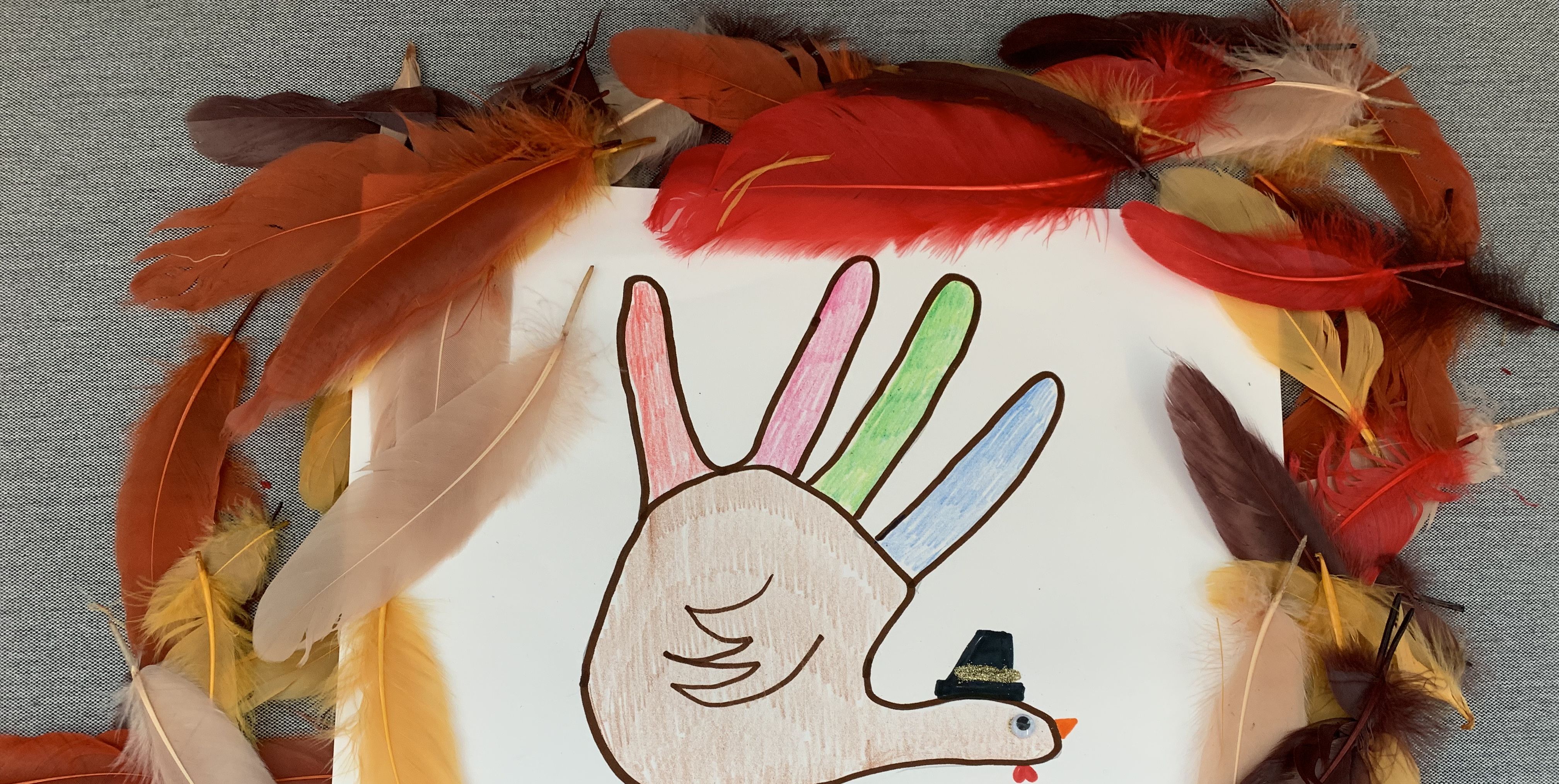 drawing a turkey with your hand