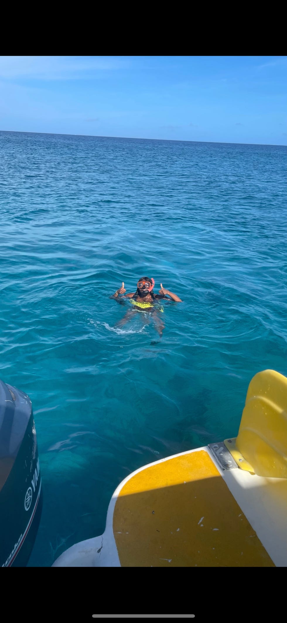 A person snorkeling