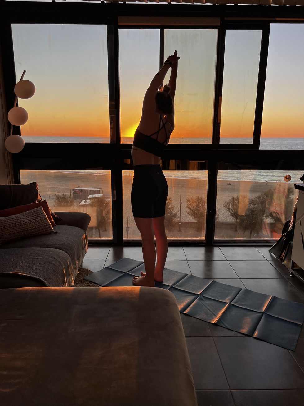 yoga sunset