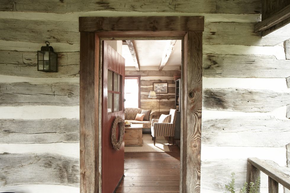 Property, Room, Building, House, Wood, Wall, Interior design, Log cabin, Window, Architecture, 