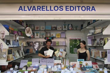 a man and woman in a store