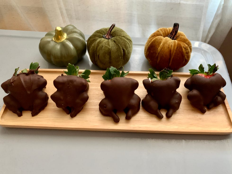 chocolate covered strawberry turkeys