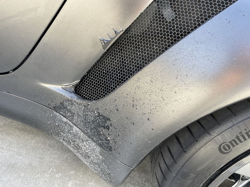 close-up of a car tire