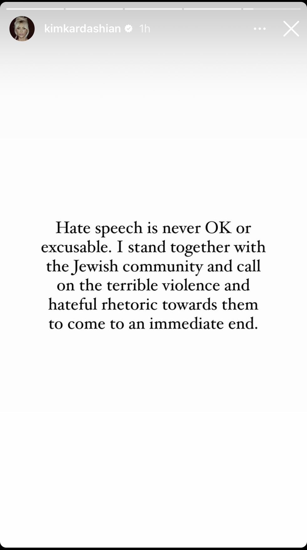 kim kardashian instagram condemning anti semitism
