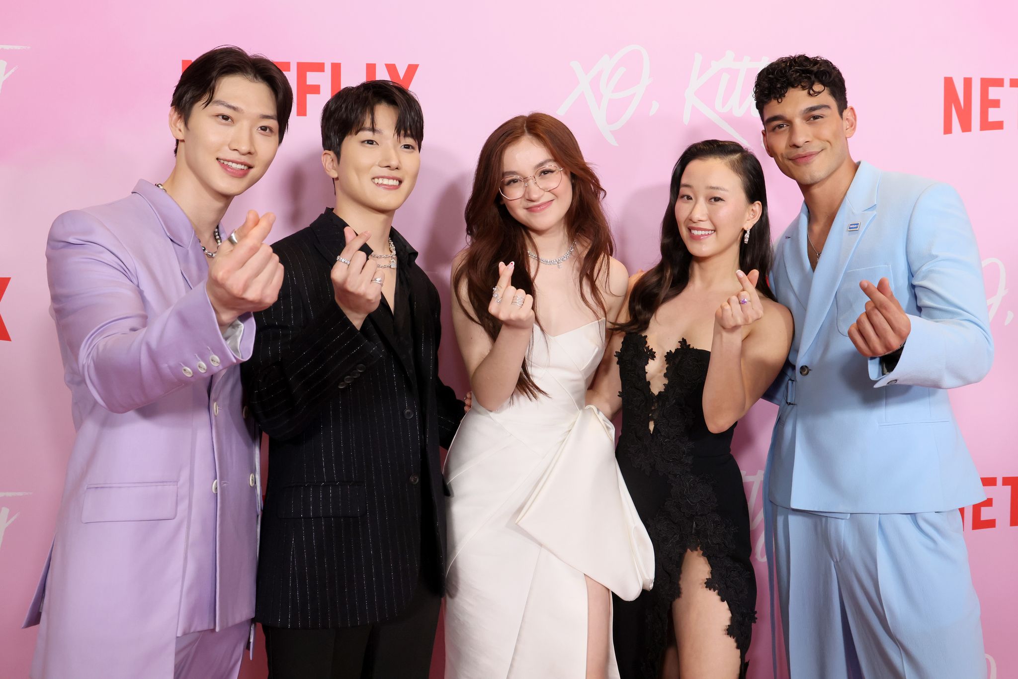 los angeles, california may 11 l r sang heon lee, minyeong choi, anna cathcart, gia kim, and anthony keyvan attend netflixs xo, kitty los angeles premiere at netflix tudum theater on may 11, 2023 in los angeles, california photo by rodin eckenrothgetty images for netflix