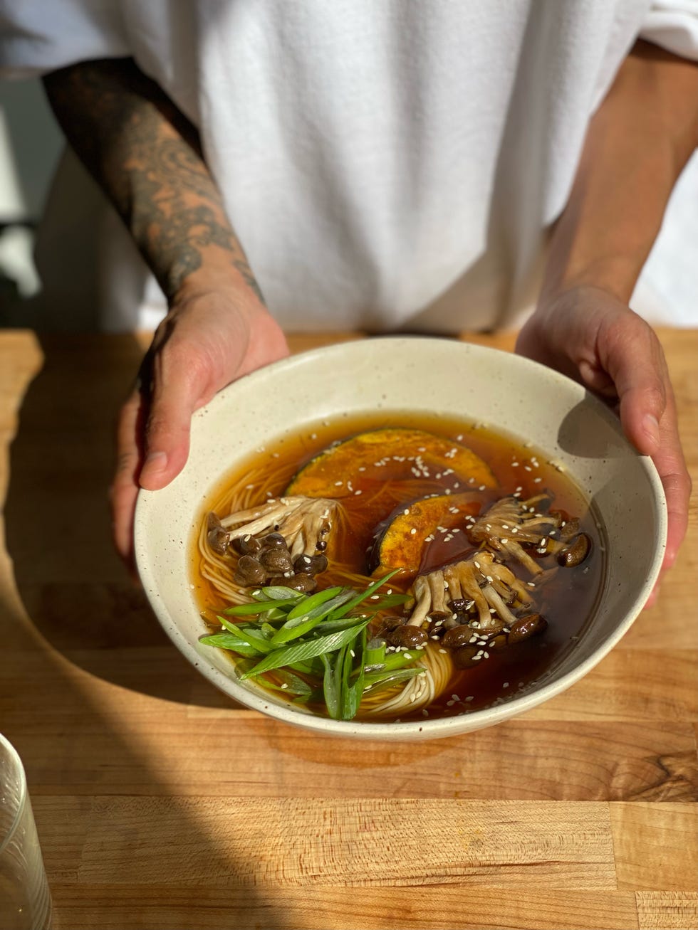 sophia roe dashi and mushroom soup