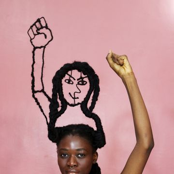 laetitia ky, women revolution, lis10 gallery, arte, acconciatura, protesta, donna nera