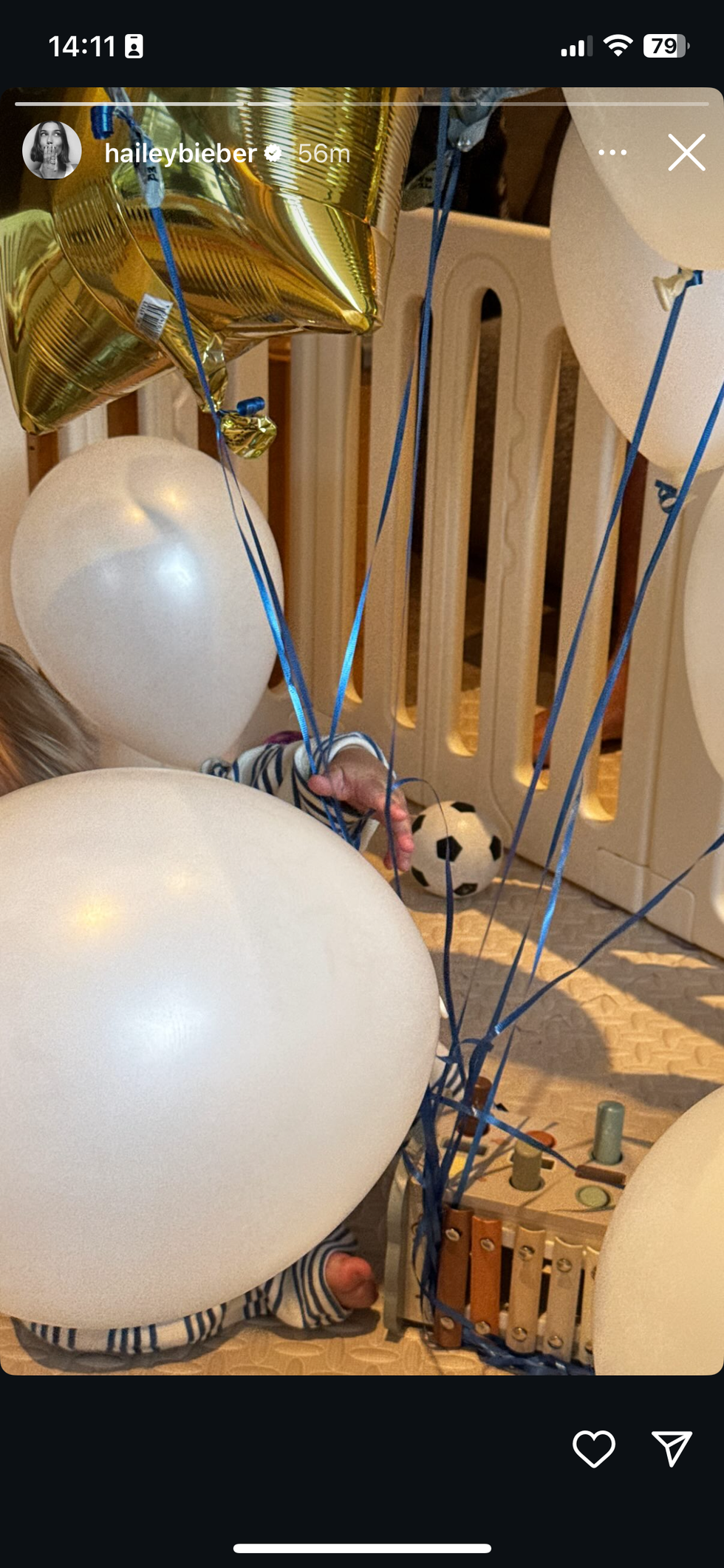 Jack Blues Bieber en su primer cumpleaños