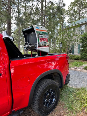 sega rally arcade game in bed of silverado zr2