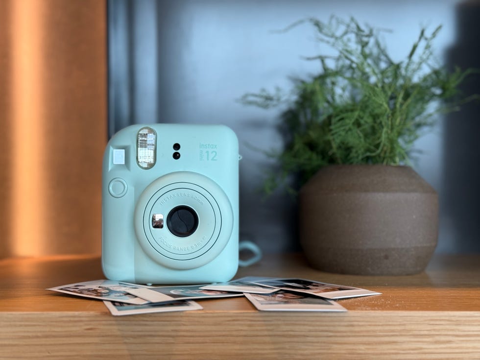 fujifilm instax mini 12 on shelf
