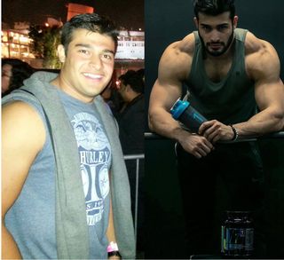 Sam Asghari's weight loss transformation.