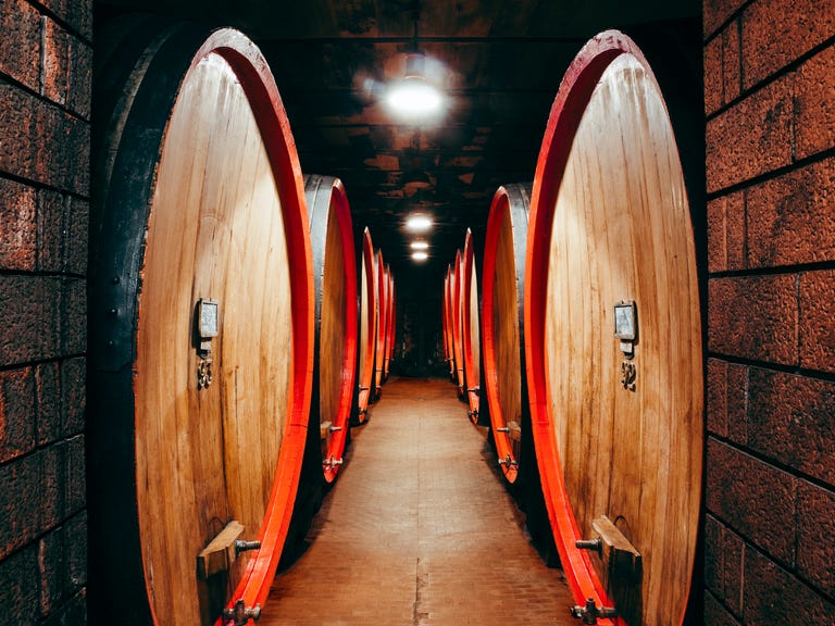 Red, Winery, Barrel, Wood, Surfboard, Symmetry, 