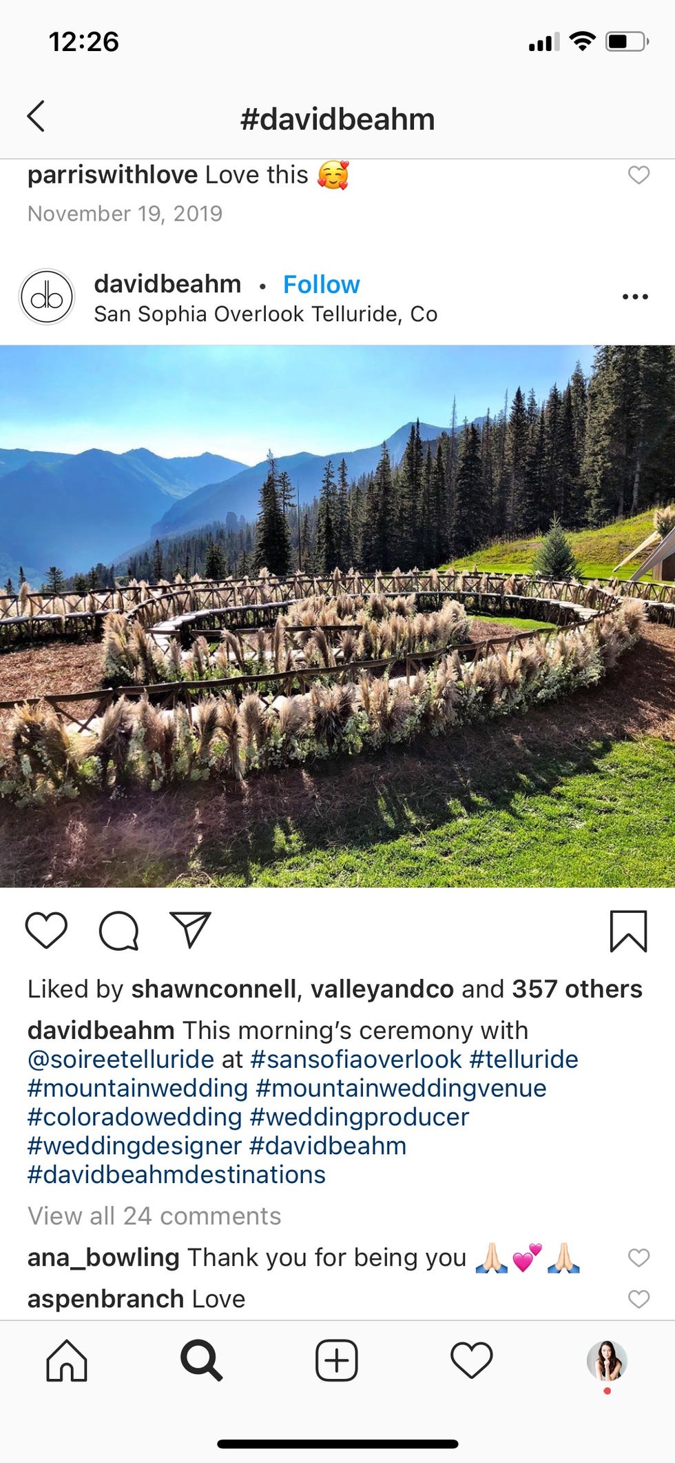 wedding ceremony telluride