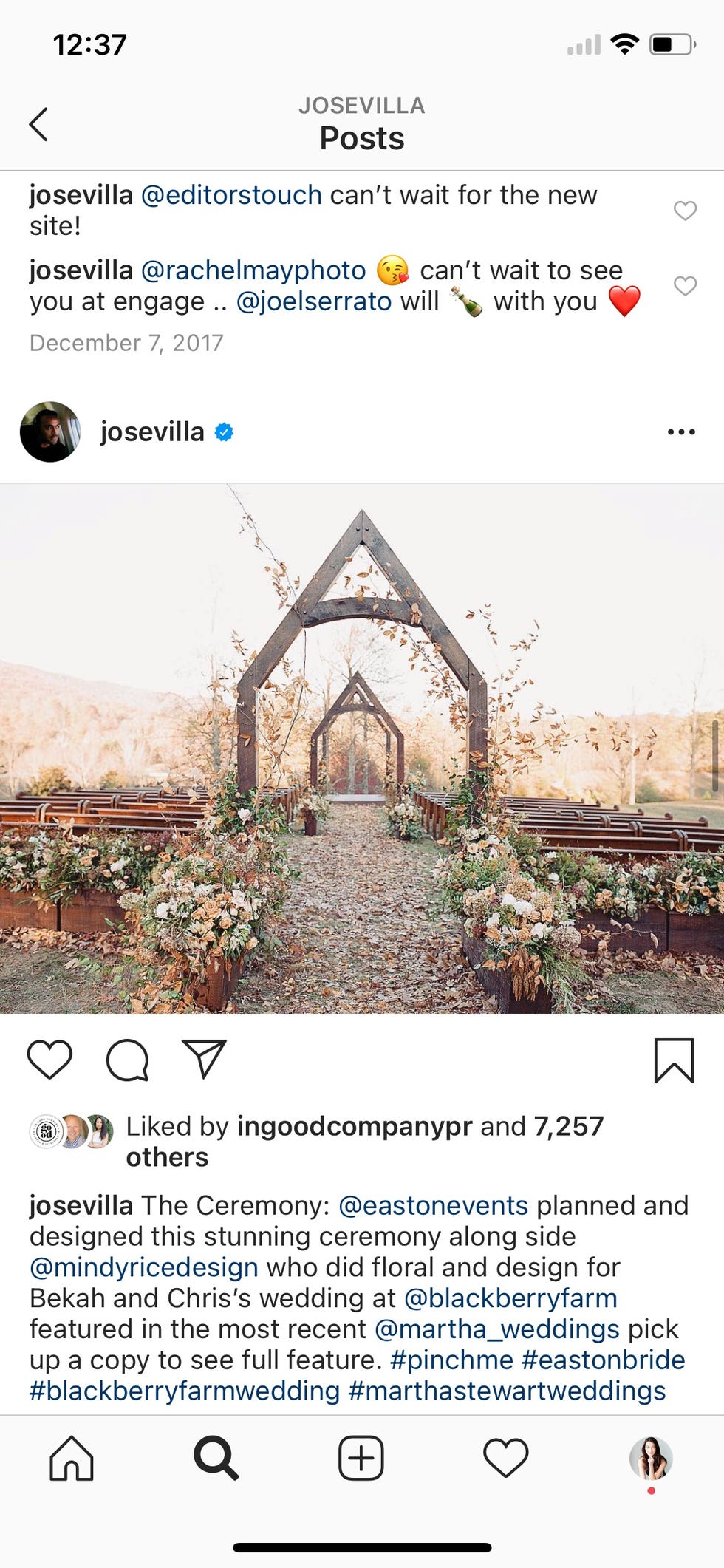 fall wedding aisle