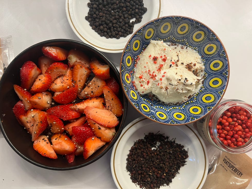 pepper on ice cream