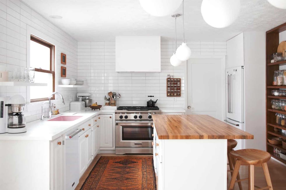 wood small kitchen island