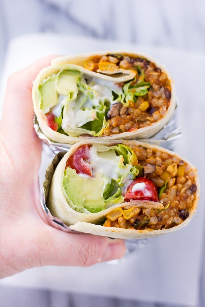 Instant Pot Vegan Burritos